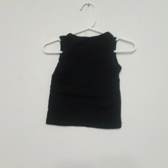 Black Tank Top with Blue and Red Print - Picture 3 of 3